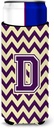 Letter D Chevron Purple and Gold Ultra Beverage Insulators for slim cans