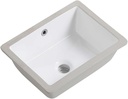 16in Undermount Bathroom Sink Rectangular, 15.7" x11.8" Small Vessel Sink Rectrangle Undermount Bathroom Sink White Ceramic Lavatory Vanity Vessel Sink with Overflow