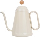 Large Capacity Pour Over Coffee Kettle, Home Brewing Water Pot-White