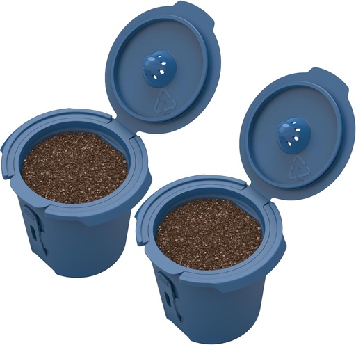 [BRSRAZARBAFBSFY6] Bruvi Reusable Coffee Pod | 2 Pack | Only Reusable Pods Compatible with Bruvi Single-Serve Coffee System | Durable Design | Use Your Own Coffee