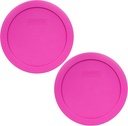 Pyrex 7201-PC 4 Cup Pink Food Storage Replacement Lids (2-Pack) - Made in USA