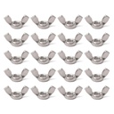 50PCS 1/4"-20 Wing Nuts,304 Stainless Steel Wing Nuts Butterfly Nut Fasteners Parts Screws Hand Twist Tighten Ear