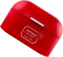 VICASKY European Extra Large Metal Bread Box with Multifunctional Storage for Kitchen Counter Food Container for Bread Cupcakes Cookies and Snacks Red Household Organizer