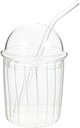 Alipis Glass Water Cup Lid High Temperature Resistant Milk Tea and Juice Cup Set for Daily Use Portable Straw Bottle for Camping and Travel