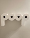 Toilet Paper Holder Poop, Poop Toilet Paper Holder Shelf, Funny 3D Printed Storage Shelf, Functional Space-Saving Funny Wall Decor, Bathroom Storage Accessories Fits 4 Mega Rolls
