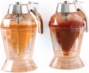 MIFXIN 2 Pack Honey Dispenser No Drip with Stand Honey Jars with Dipper 180ml Maple Syrup Dispenser Honey Containers Diamond-Shaped Honey Pot Sauce Bottles