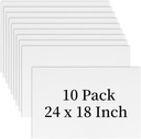 10 Pack 18'' x 24'' Large White Corrugated Plastic Sign Blank Board Double Sided for Garage Sale, Rent, Birthday Party, Guidepost Decorations