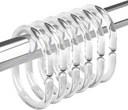 Amazer Plastic Shower Curtain Rings, Shower Curtain Hooks, 24 Pcs C Shaped Shower Hooks for Shower Curtain, Clear Shower Curtain Hooks for Bathroom