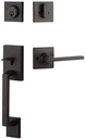 Marcel Single Cylinder Entry Set with Nils Lever - SC1 Keyway - YMRC44.NILUS19 - Flat Black (US19)