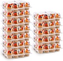 12 Count Cupcake Containers 20 Pack Cupcake Holders with Detachable Tall Dome Lids Clear Plastic Stackable Cupcake Boxes for 240 Cupcakes, BPA Free, Standard Size