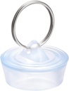uxcell Rubber Sink Plug, Clear Drain Stopper Fit 1-1/8" to 1-1/4" Drain with Hanging Ring for Bathtub Kitchen and Bathroom