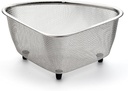 RSVP International Endurance® In-Sink Mesh Colander Strainer Basket, 3 Quart | Organize Sponges, Collect Food Scraps | Dishwasher Safe | Small Corner Basket | Steaming, Draining & Rinsing