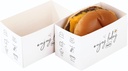 100 Pieces Paper Sandwich Boxes Take Out Containers,Mini Burger Boxes,Toast Holding Bread Tray for Take Out Food Containers,Restaurant, Picnic and Party