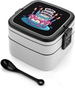 Happy Birthday to Me Bento Box with 2 Compartments Adult Lunch Box Lunch Container for Meal Prep Work And Outdoors
