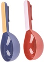 VANZACK 2pcs Durable Pet Food Scoops Ergonomic Handle Mini Dog and Cat Food Shovels for Easy Feeding Multi-Color Design for Pet Supplies