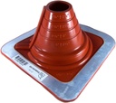 #2 (1/4" to 3-1/4") DEKTITE Square Base Combo Pipe Flashing Boot: RED High Temp Silicone Square Base Flexible Pipe Flashing Dektite (DC202REC)