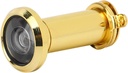 2Pcs 220 Degree Viewing Angle Anti-Theft Household Door Viewer Zinc Alloy HD Glass Lens Door Viewer Peephole with Back Cover Home Security(14mm Gold)