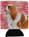 Caroline's Treasures BB9750CC Cavalier Spaniel Love Can or Bottle Hugger, Red Cooler Washable Drink Sleeve Collapsible Beverage Insulated Holder, Can Hugger, Multicolor
