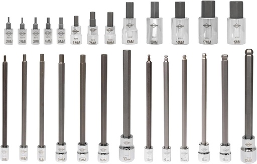 [BRSRAZAOA5YBA3DX] Mayhew Tools 16065F Master Socket Bit Set, 26-Piece Metric Hex