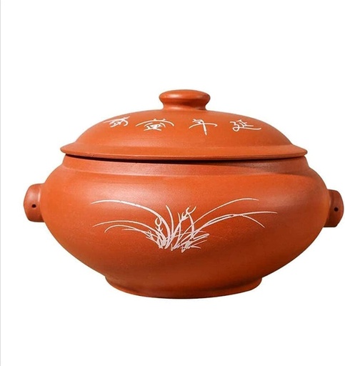 [BRSRA2QBCEFBEH35] Casserole Clay Pot, Ceramic Cooking Pot, Simmering Steam Pot,notStick Slow Cooking HeatResistant