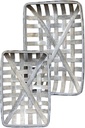 CWI Rectangle Tobacco Basket with Metal Straps - Small and Large Hanging Basket for Wall Storage and Decorations - 2 - Gray