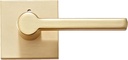 Sure-Loc VN102 Verona Privacy Door Lever Set with Square Rose - Satin Brass
