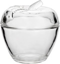 ABOOFAN 1Pcs Apple Shaped Glass Storage Jar Candy Boxes Filling Containers with Lids for Classroom Wedding Christmas Party Decor Favor