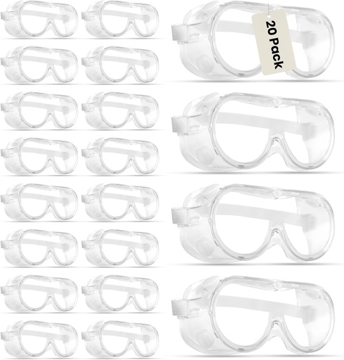 [BRSROCYBPMDWAAD2] Safety Goggles Eye Protection - Ventilated Anti-Fog Scratch Resistant Eyewear