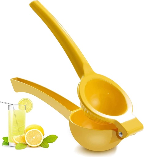 [BRSWGAI2DIPRGCYZ] Manual Juicer Citrus Lemon Squeezer, Fruit Juicer Lime Press Metal, Professional Hand Juicer Kitchen Tool(Yellow）