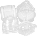 PRETYZOOM 50pcs Dessert Packaging Holders Candy Boxes Packaging Round Dessert Round Packing Boxes Cupcake Containers Moon Cake Pet Material