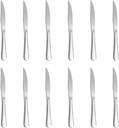 12-piece Bright Silver Steak Knives, Steak Knives Set Of 12, Stainless Steel Dinner Knives Set, Steak Knife Set, Serrated Butter Knife, Dishwasher Safe