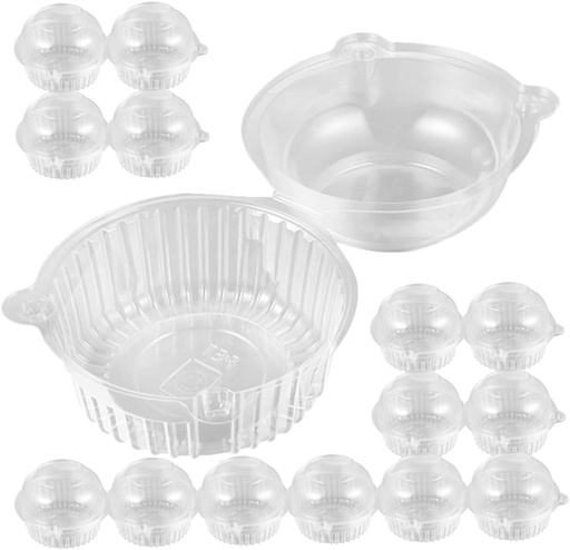 [BRSREZY6OYBB6GT2] Head Shape Cupcake Cases 100pcs Mini Cake Boxes Versatile Mousse Containers for Parties