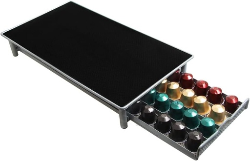 [BRSROHD7CQMRQ333] Coffee Pods Holder Capsule Coffee Stand Shock-Resistant Non-Slip Drip-Resistant Top Surface Pads Sliding Rail Construction Storage Drawer for Home Office