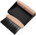 PartyKindom Mini Broom and Dustpan Set for Desktop Cleaning Compact Wooden Brush with Nylon Bristles Multipurpose Small Sweeping Tool for Home Car and Pet Areas