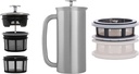 ESPRO - P7 French Press - Double Walled Stainless Steel Insulated Coffee and Tea Maker with Micro-Filter - Keep Drinks Hotter for Longer (Brushed Stainless Steel, 32Oz) + Extra Tea Micro-Filter