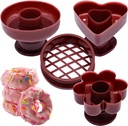 4 Pack Donut Maker Cutter, Creative Reusable Non-stick Doughnut Molds, Fondant Cake Bread Dessert Bakery Mould, Biscuit Stamp Mould, Home Kitchen DIY Baking Tool