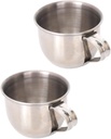 1set Small Tea Mugs Rustproof Stainless Steel Water Cups Sake Cups for Milk Easy Clean Store Drinkware 2pcs