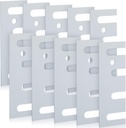 Ferraycle Door Hinge Shims Bulk 16 Gauge Stainless Steel Hinge Spacer with Coated Finish 4-1/2" x 1-5/8" Metal Door Hole Filler Plates for Repair Kit(10 Pack)