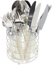 Gibson Value Sensations 16Piece Stainless Steel Flatware Set, White