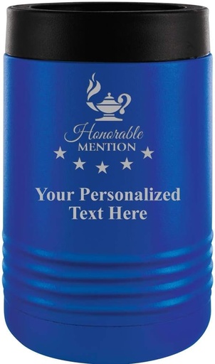 [BRSWGC33PMMGOG3L] Custom Beverage Holder, 12 oz Blue Personalized Honorable Mention Insulated Can Cooler Prime