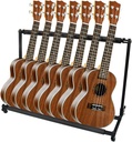 Multi Guitar Stand Rack 7 Holders Foldable Guitar Stand Display Rack with No-Slip Rubber Padding Storage for Home Band Stage Bass Acoustic Electric Studio Use