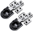 2Pcs 26mm Glass Door Hinge for Cabinet - Soft-Close Damping Hinge for Wine Cabinets and Kitchen Doors(Middle Bend)