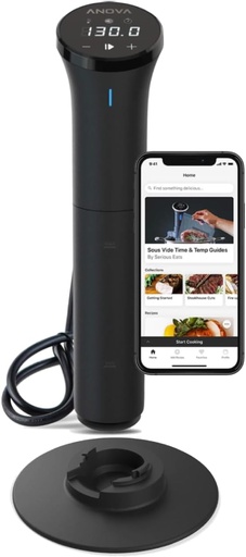 [BRSRAHT7BMOWGELA] Anova Culinary Sous Vide Precision Cooker Nano 2.0 with Anchor Base (Black+Base)