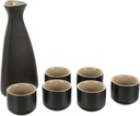 1set Ceramic Sake Cups Traditional Japanese Style Serving Cups Sake Bottle Elegant Design for Any Occasion for Friends and Family