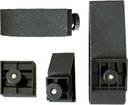 4 Pcs Plastic Sandpaper Block Hard, Black Hand Sander for Sanding Wood Leather