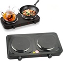 Double Burner Electric Stove, 2000W Portable Countertop Hot Plate