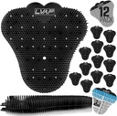 LVAP Urinal Screen Deodorizer (12-Pack) - Anti-Splash Urinal Cakes, Toilet Deodorizer, Urinal Screens for Commercial Restrooms, 5,000 Flushes, Citrus Scent