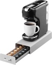 Navaris Coffee Pod Holder, Grey - Compact, Space Saving Coffee Capsule Storage Holders - Durable Espresso Organiser Station - Coffee Machine Drawer Ideal for Small Kitchens