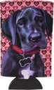 Caroline's Treasures LH9565TBC Black Great Dane Puppy Hearts Love and Valentine's Day Tall Boy Hugger Can Cooler Sleeve Hugger Machine Washable Drink Sleeve Hugger Collapsible Insulator Beverage Insul
