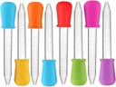 Yiasangly 5ml Liquid Droppers Clear Medicine Silicone and Plastic Pipettes Eye Dropper with Bulb Tip for Kids Candy Molds (8 Pack)